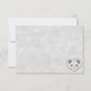 Carte De Correspondance Mignon Ours Panda de Dessin Animé Aquarelle Person
