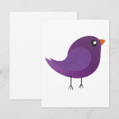 Carte De Correspondance Mignon petit oiseau pour enfants   (Devant / Derrière)