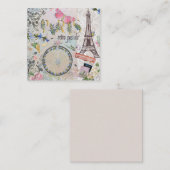 Carte De Correspondance Mignon Rétro Paris (Devant / Derrière)