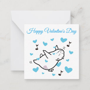 Carte De Correspondance Mignonette Shy Devil dans Happy Hearts Sky Valenti