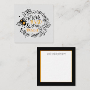 Carte De Correspondance mignonne abeille inspirante ajouter du sentiment