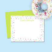 Carte De Correspondance Mignonne arroser Girly Lime Papeterie verte
