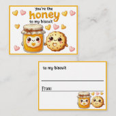 Carte De Correspondance Mignonne Kawaii Miel et Biscuits (Devant / Derrière)