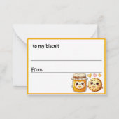 Carte De Correspondance Mignonne Kawaii Miel et Biscuits (Dos)