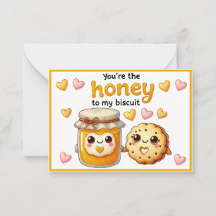 Carte De Correspondance Mignonne Kawaii Miel et Biscuits