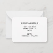 Carte De Correspondance Mignonne Nous avons Déplacé Moderne Script manuscr (Dos)