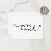 Carte De Correspondance Mignonne Nous avons Déplacé Moderne Script manuscr (Devant/Arrière en situation)