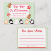 Carte De Correspondance Mignonne Yay Yay Son Chat De Noël (Devant / Derrière)