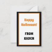 Carte De Correspondance Mignons enfants d'Halloween Frankenstein Trick or  (Dos)