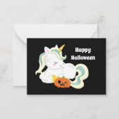 Carte De Correspondance mignons enfants licorne ajouter sentiment Hallowee (Devant)