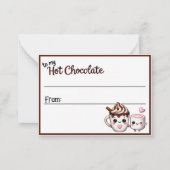 Carte De Correspondance Mignons Marshmallows Kawaii et Chocolat (Dos)