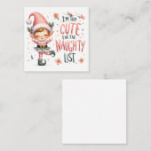 Carte De Correspondance Mignons Notelets de Noël (Devant / Derrière)