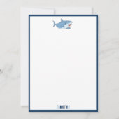 Carte De Correspondance Mignons requins blancs motif océan (Devant)