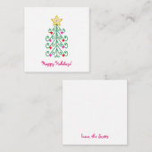 Carte De Correspondance Mini arbre de Noël mignon (Devant / Derrière)