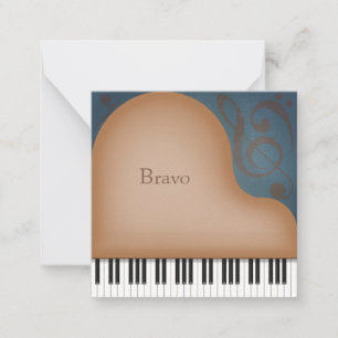 Carte De Correspondance Mini Brown Grand Piano Personnalisé