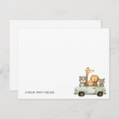 Carte De Correspondance Mini Cute Animaux gaies Enfants (Devant / Derrière)