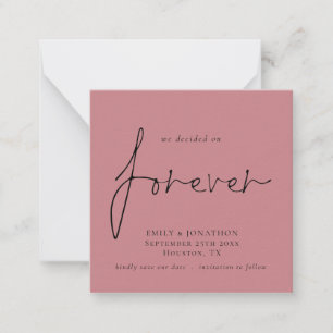 Carte De Correspondance MINI Décidé sur Forever Dusty Rose Enregistrer l
