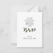 Carte De Correspondance Mini-famille Photo Arc Joyeux Noël (Dos)