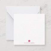 Carte De Correspondance Mini Flamant rose rose Noël (Dos)