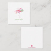 Carte De Correspondance Mini Flamant rose rose Noël (Devant / Derrière)
