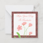 Carte De Correspondance Mini floral rose (Dos)