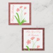 Carte De Correspondance Mini floral rose (Devant / Derrière)