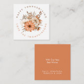 Carte De Correspondance MINI Floraux d'automne Bon thanksgiving de feuilla (Devant / Derrière)