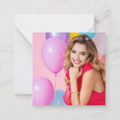 Carte De Correspondance MINI Gold Parties scintillant Photo 21e Merci noir (Dos)