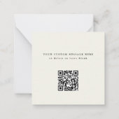 Carte De Correspondance Mini Happy Holidays Modern Script Business Code QR (Dos)