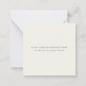 Carte De Correspondance Mini Joyeux Arbre de Noël Moderne Marine (Dos)