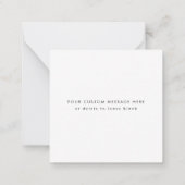 Carte De Correspondance Mini Joyeux Vacances Élégant Script Gold Snowflake (Dos)