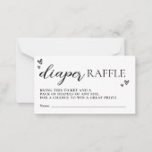 Carte De Correspondance Mini moderne Hello Baby shower Déchets Raffle (Devant)