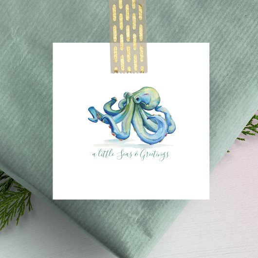 Carte De Correspondance Mini Octopus Noël