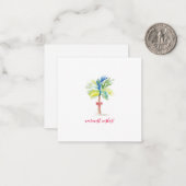 Carte De Correspondance Mini palmier de Noël (Devant/Arrière en situation)