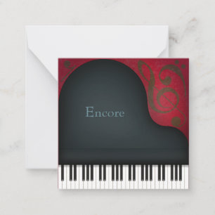 Carte De Correspondance Mini personnalisé Black Grand Piano