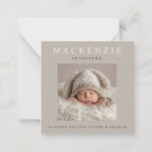 Carte De Correspondance Mini Photo New Baby Photo Personalized 2 sided (Devant)