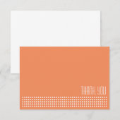 Carte De Correspondance Mini Pois Merci Note (Orange) (Devant / Derrière)