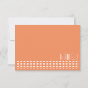 Carte De Correspondance Mini Pois Merci Note (Orange)