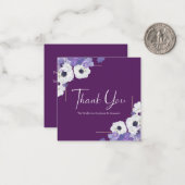 Carte De Correspondance Mini-Royal de Merci Floral Violet (Devant/Arrière en situation)