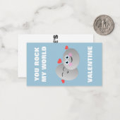 Carte De Correspondance Mini-Saint-Valentin (Devant/Arrière en situation)