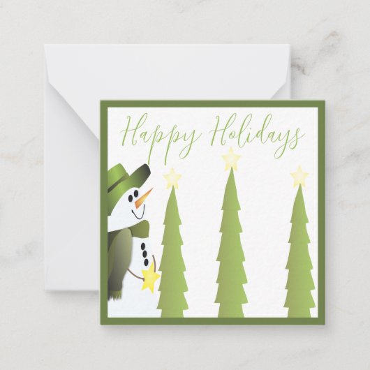 Carte De Correspondance Mini Snowman au format papier (Devant)