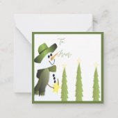 Carte De Correspondance Mini Snowman au format papier (Dos)
