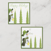 Carte De Correspondance Mini Snowman au format papier (Devant / Derrière)