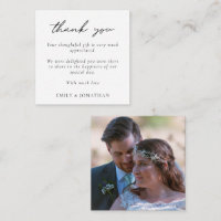 Mini taille| Texte minimal Mariage de photos Merci