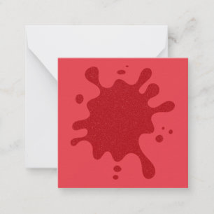 Carte De Correspondance Minicarte à encre rouge personnalisée