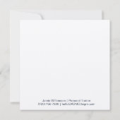 Carte De Correspondance Minimal Dumbbell Grey White Square Thank You (Dos)