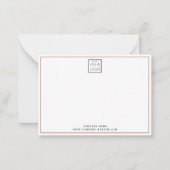 Carte De Correspondance Minimal Red Business Logo Company Name (Devant)