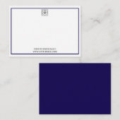 Carte de correspondance minimale avec logo d'entre (Devant / Derrière)