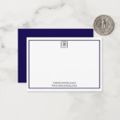 Carte de correspondance minimale avec logo d'entre (Devant/Arrière en situation)