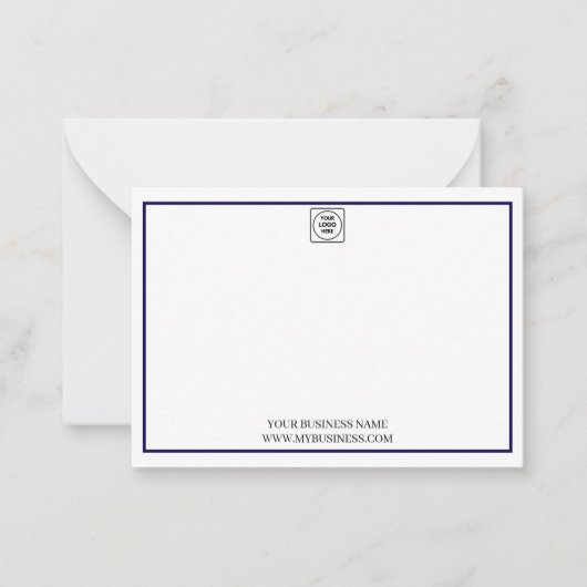 Carte de correspondance minimale avec logo d'entre (Devant)